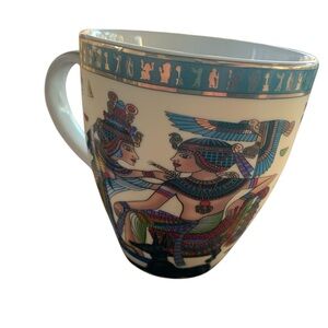 Fathi Mahmoud Limoges Sculpture Egyptian Pharaoh Mug Made in Egypt